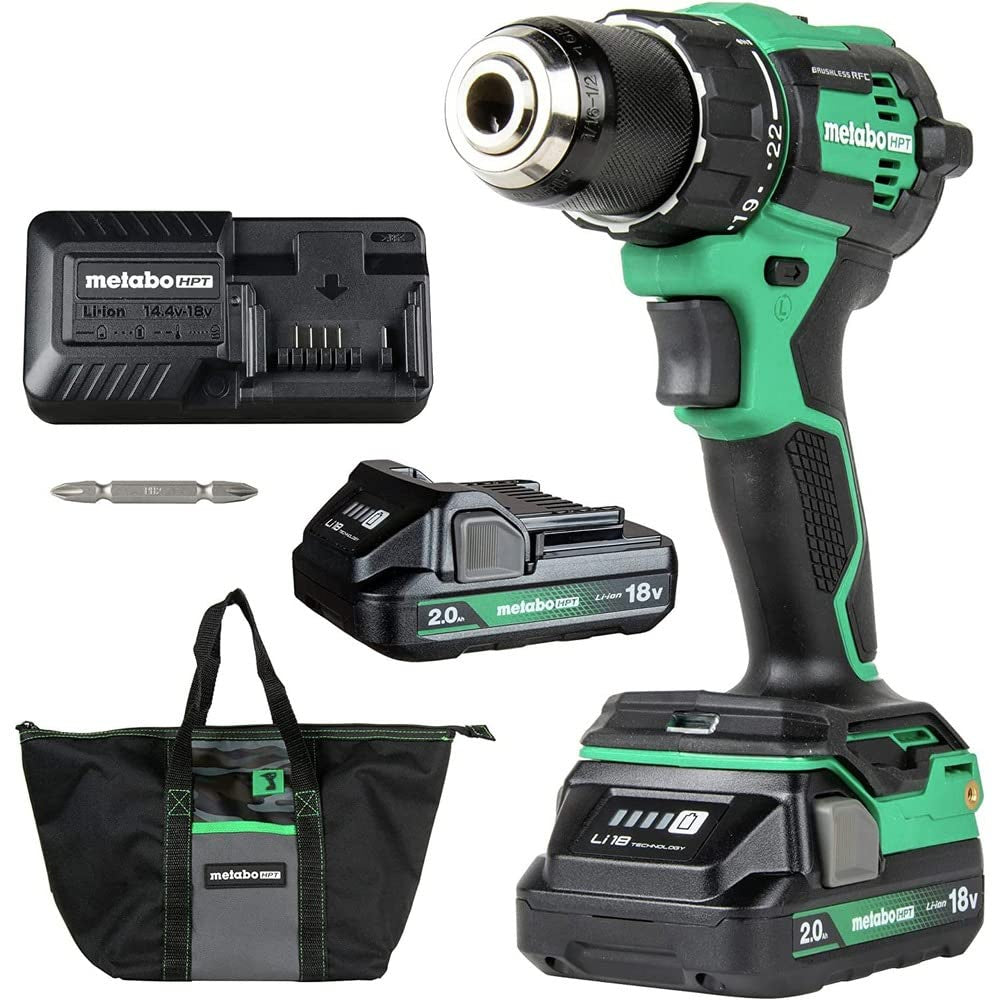 DS18DVF3M 18V 1/2 Driver/Drill Kit, + 2 Batteries, 1.4 Ah, Flashlight