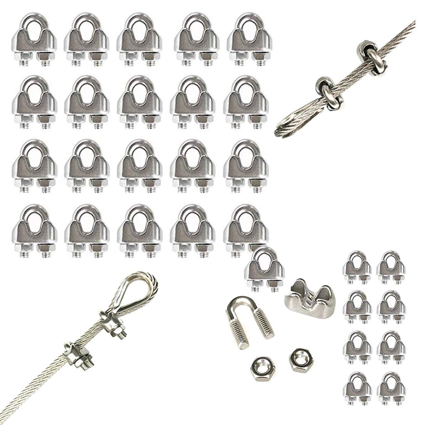 82900044 Galv Cable Wire Clips 34In