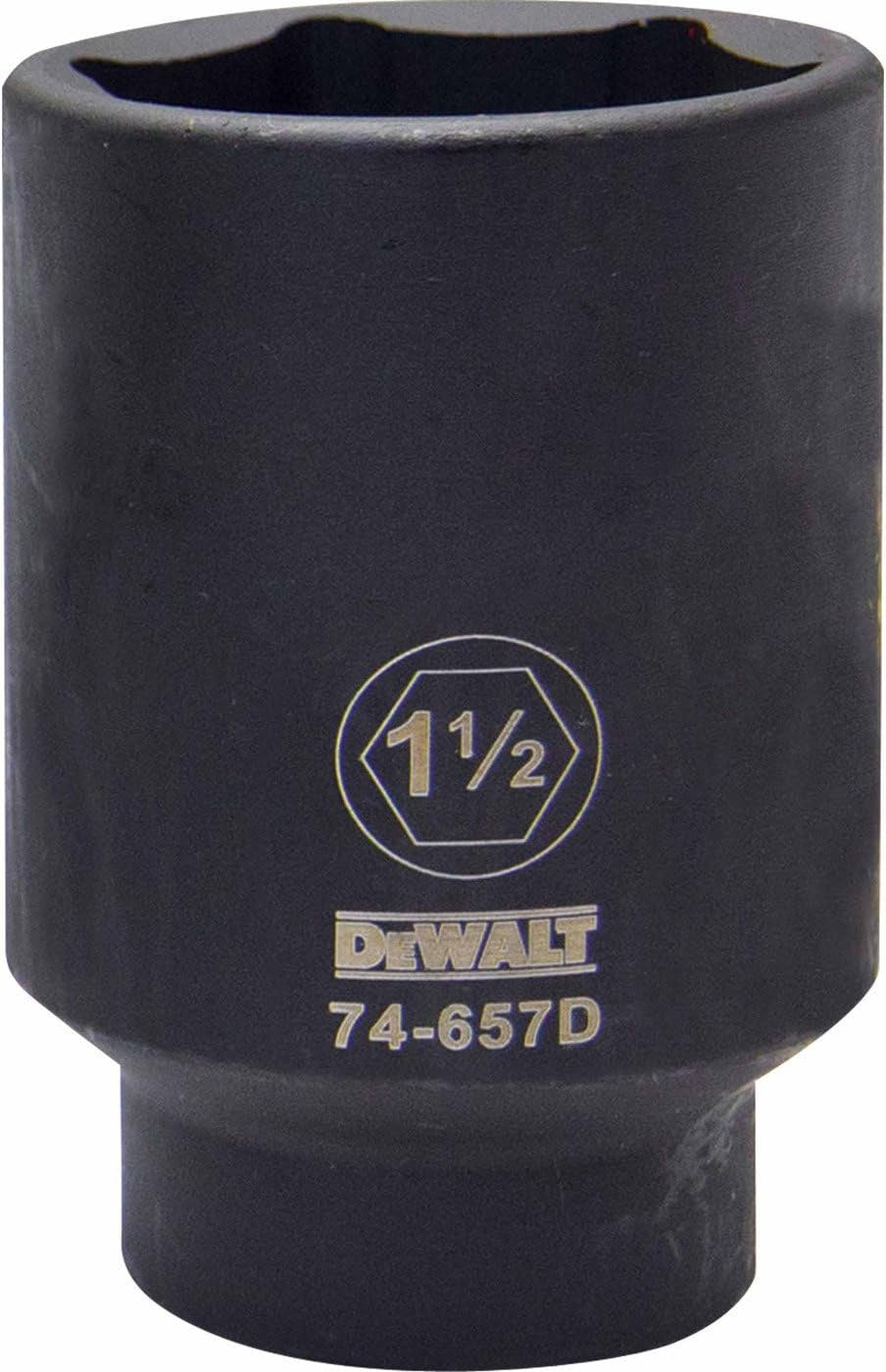 DEWALT 6 PT 1/2" Deep Drive Impact Socket 1-1/2" SAE