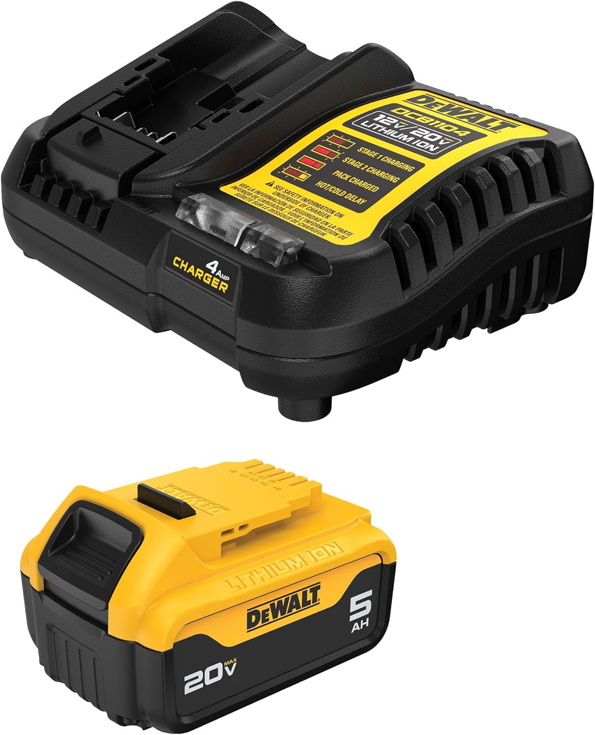 DCB205C DEWALT 20V MAX XR Lithium-Ion 5.0Ah Battery with Charger and Bag