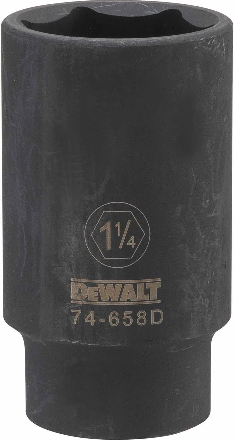 DEWALT DWMT74658OSP 6 Point 1/2" Drive Deep Impact Socket 1-1/4" SAE