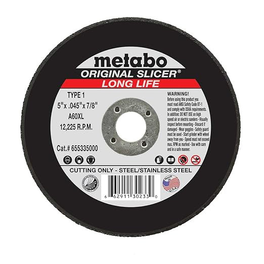 Metabo 655335000 5" x .045 x 7/8 Long Life Slicer, 50 pack