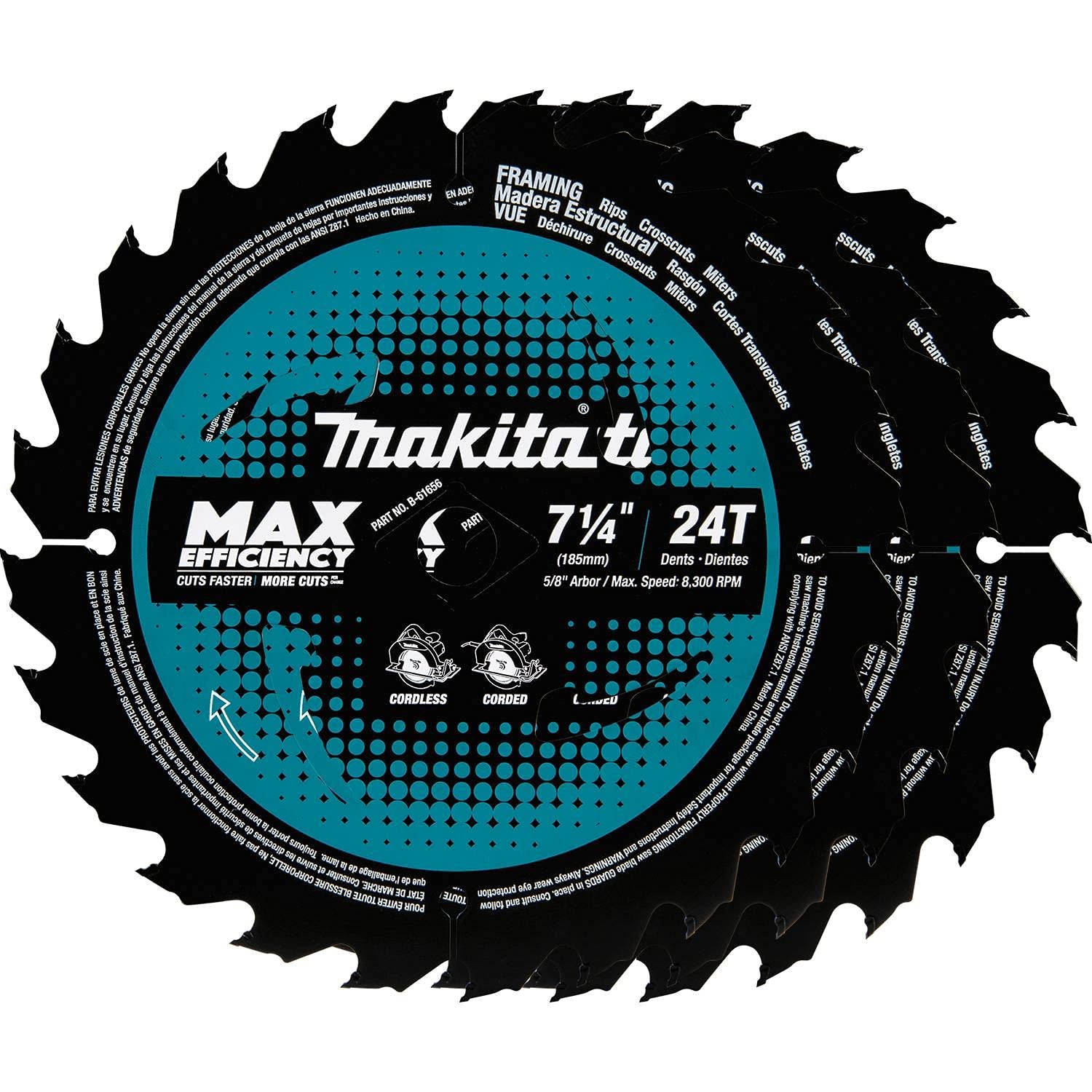 D-45989 Makita 7-1/4" X 24T Framing Blade