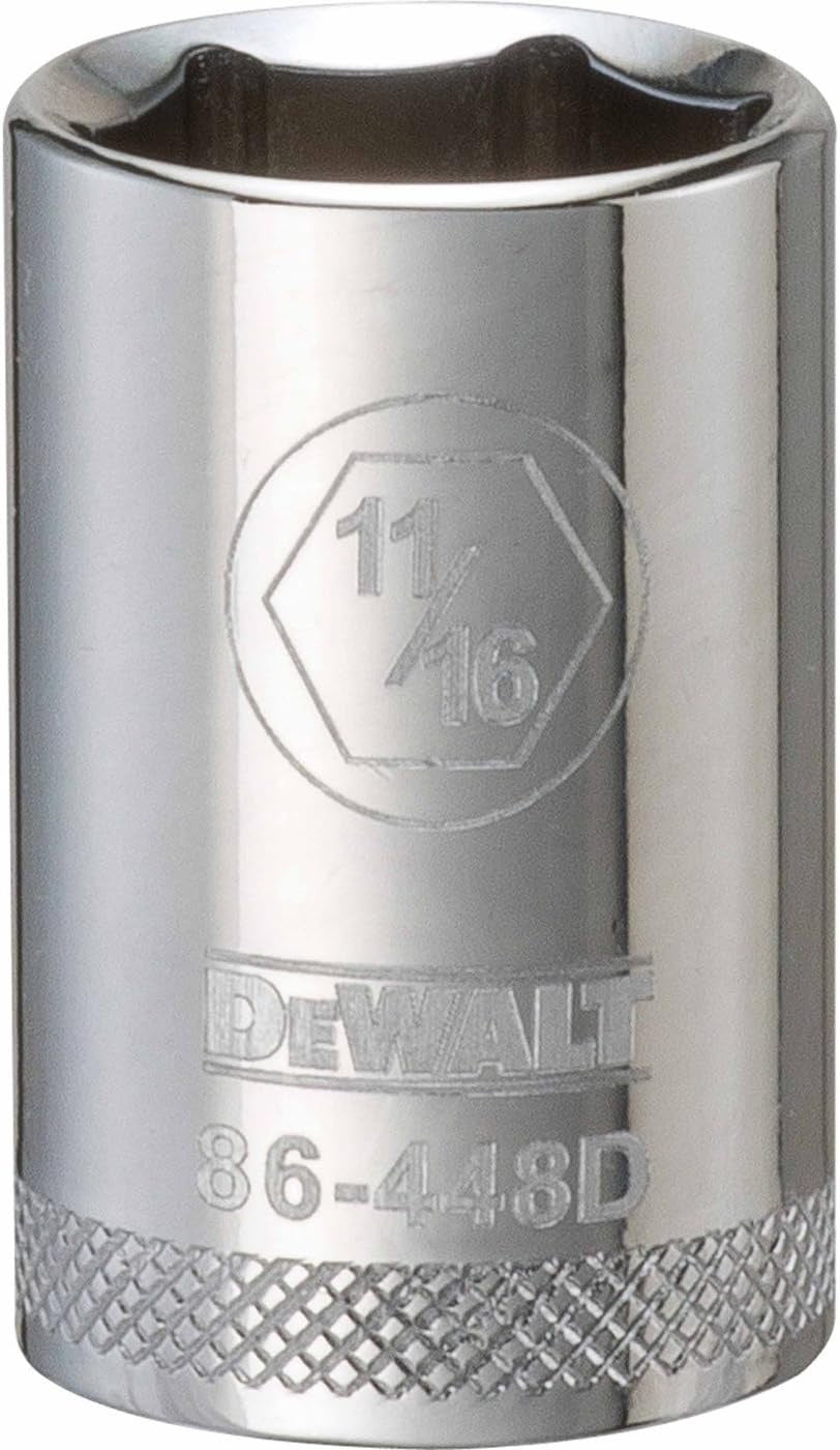 DEWALT DWMT86448OSP 6 Point 1/2'' Drive Socket 11/16'' SAE