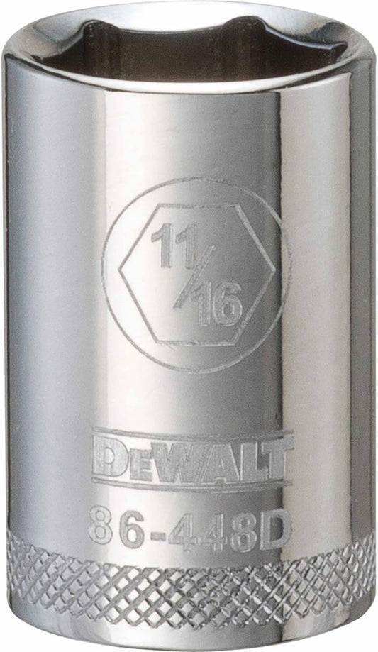 DEWALT DWMT86448OSP 6 Point 1/2'' Drive Socket 11/16'' SAE