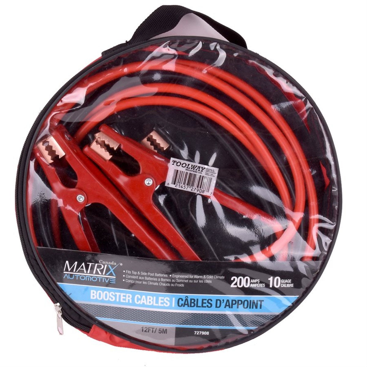 727908 Booster Cable 12ft 10ga. 200AMP