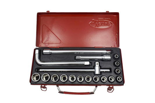 V508 SOCKET SET 18 PCS HEX(SÃ¢â‚¬Â18) (14 SOCKETS+4 ACCESSORIES)