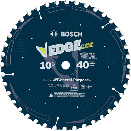 Bosch DCB1040 10 Inch 40 Tooth Edge Circular Saw Blade for General Purpose