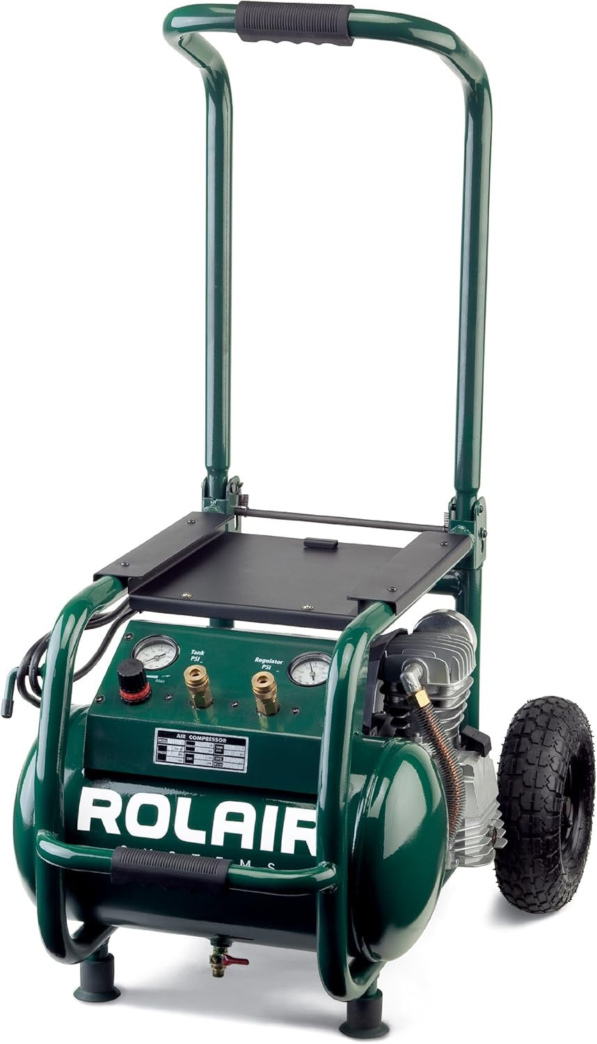 VT25BIG Rolair 2.5 HP 115V DD COMPRESSOR 3400 RPM W/DOLLY-STYLE TANK WITH MANIFOLD