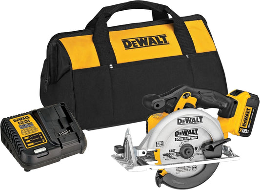DCB205c+391B Dewalt Battery Kit with 6-1/2 Circular saw
