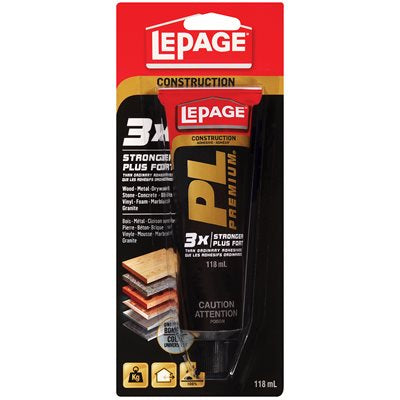 85063164 Adhesive Pl Premium Squeeze Tube 118ml Lepage