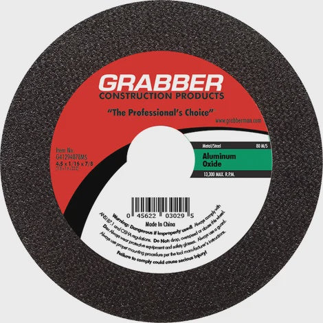 4-1/2"X.040X7/8" METAL CUT OFF WHEEL GRABBER