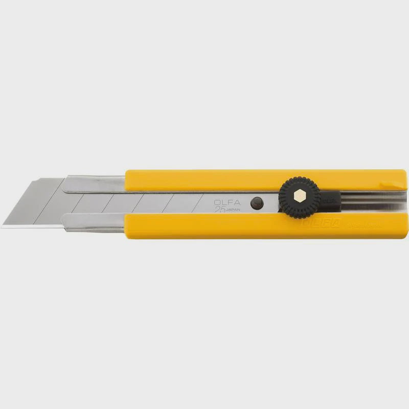 25mm H-1 Classic Extra Heavy-Duty Utility Knife with Rubber Grip Inset