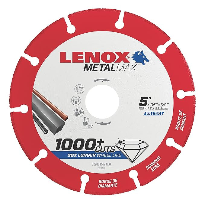 1972922 LENOX DIAMOND CUTOFF WHEEL 5"