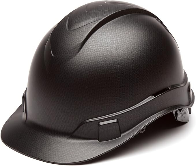HP44117C Pyramex  Flat Black RIDGELINE CAP STYLE HARD HAT