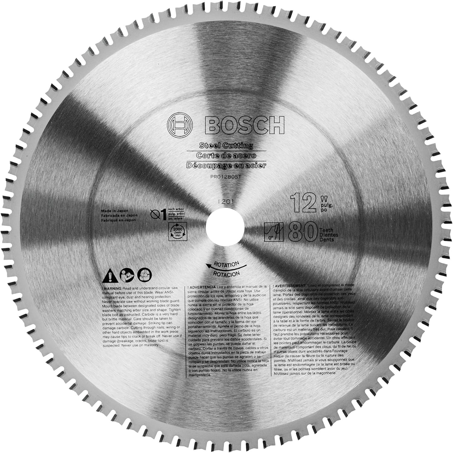 PRO1280ST 12" 80T Edge Ferrous Cut