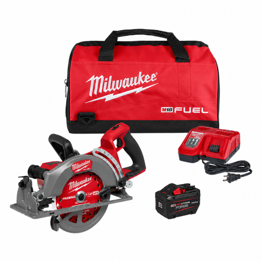 Milwaukee 2931-21HD M18 FUEL 18V Li-Ion Brushless Cordless 7-1/4in. Rear Handle Circular Saw ONE-KEY Kit w/(1)12.0Ah Battery