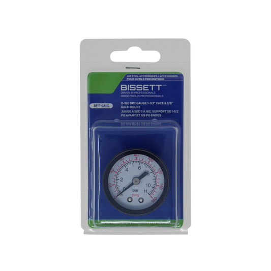 BAF-GA112 0-160 DRY GAUGE 1-1/2" FACE & 1/8" BACK MOUNT