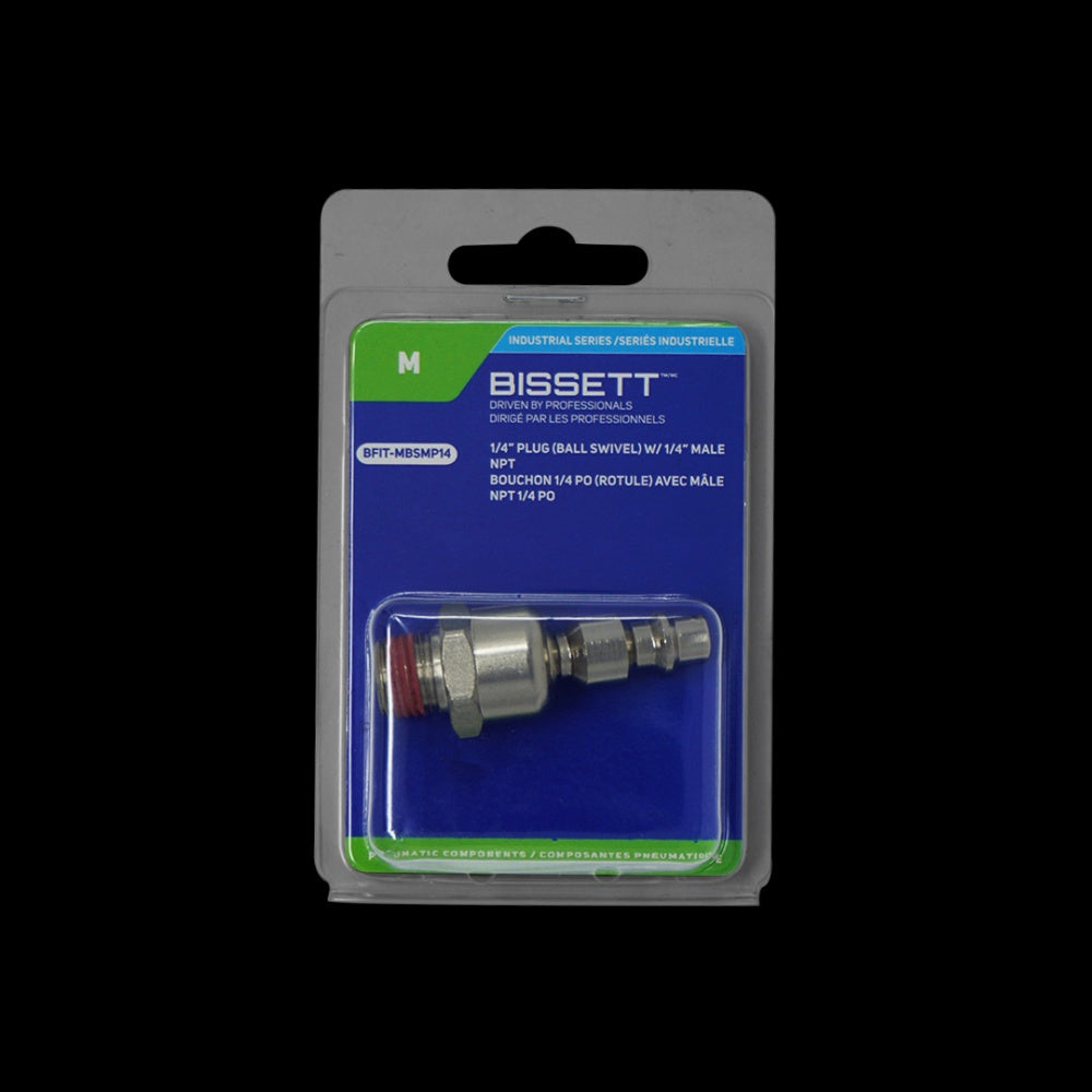 BFIT-MBSMP14 1/4" PLUG(BALL SWIVEL)W/1/4 MALE NPT