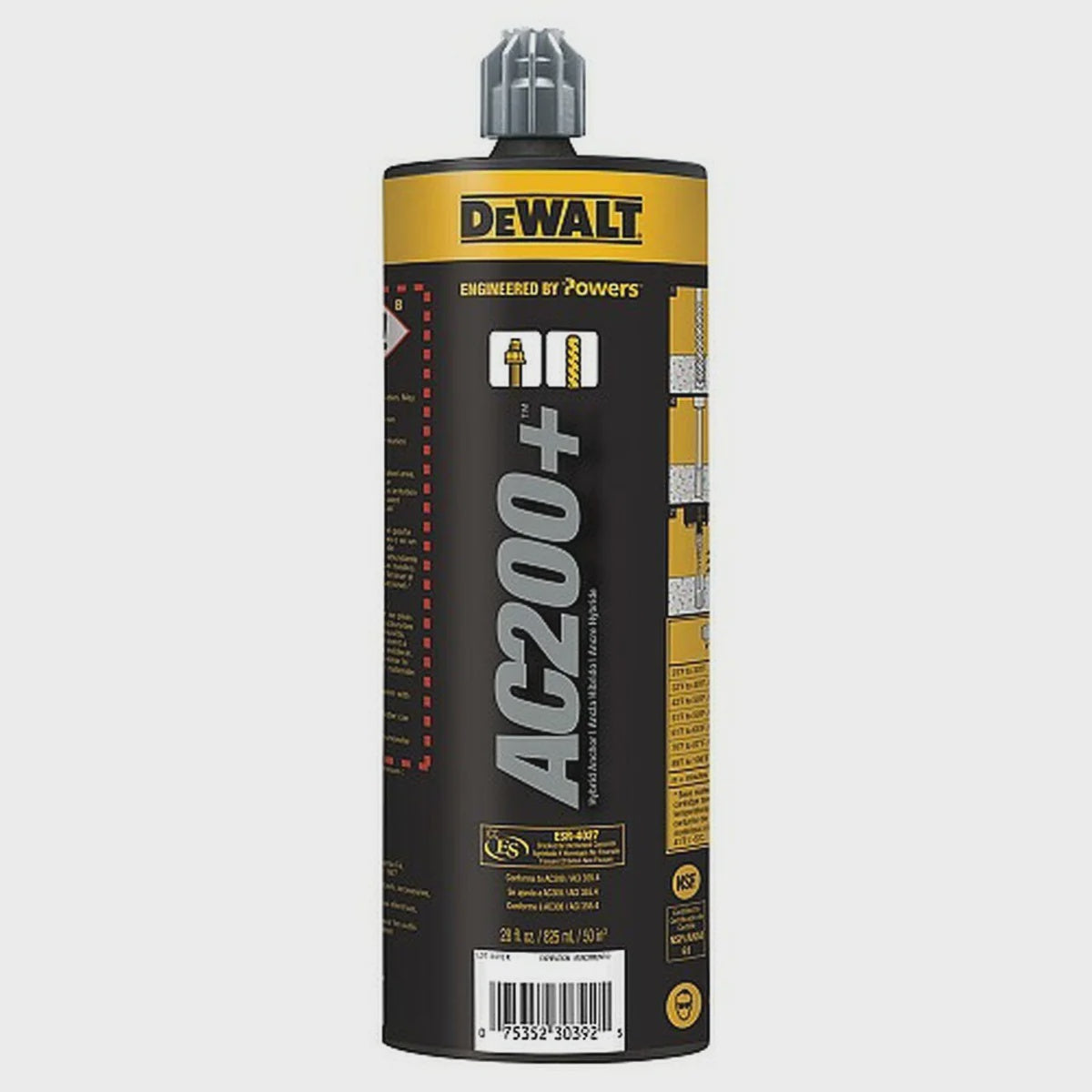 DEWALT DEW-PFC1271150 28oz AC200+ Acrylic Injection Adhesive Anchoring System and Post-Installed Reinforcing Bar Connections