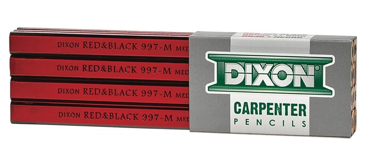 80019973 Dixon 12pc Carpenter Hard Pencil pack