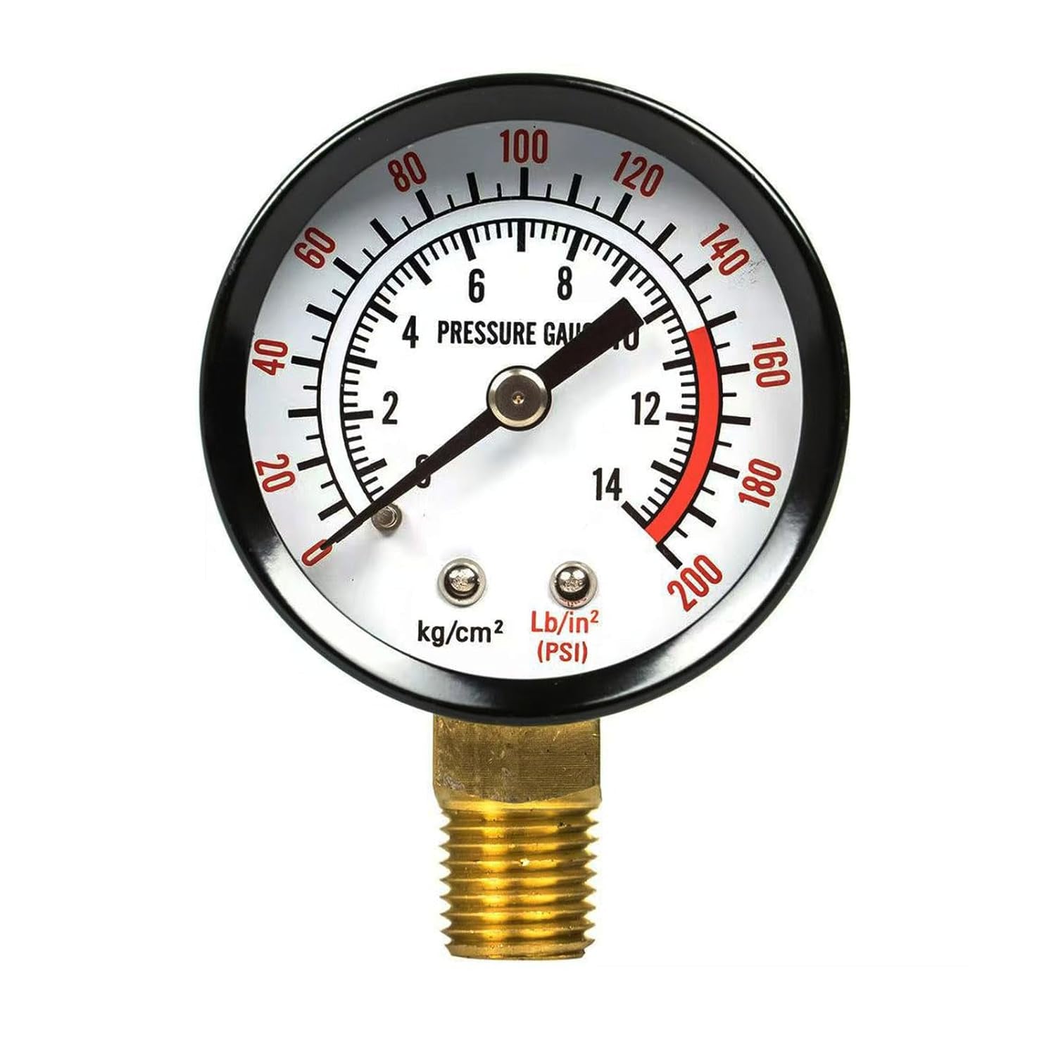 1/4" Air Compressor Gauge GA0250200GC Side Mount Replacement 200 PSI Part# 8Y-IFW81854276343