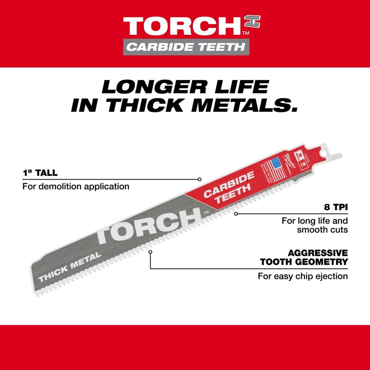 48-00-5202 9IN C-TORCH 1PK SAWZALL BL
