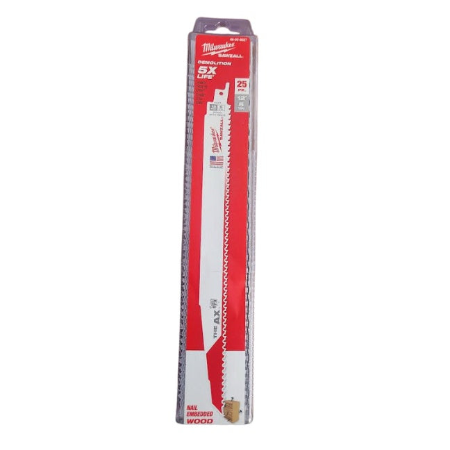 48-00-8027 MILWAUKEE SAWZALL BLADE 5T 12L AX 25PK