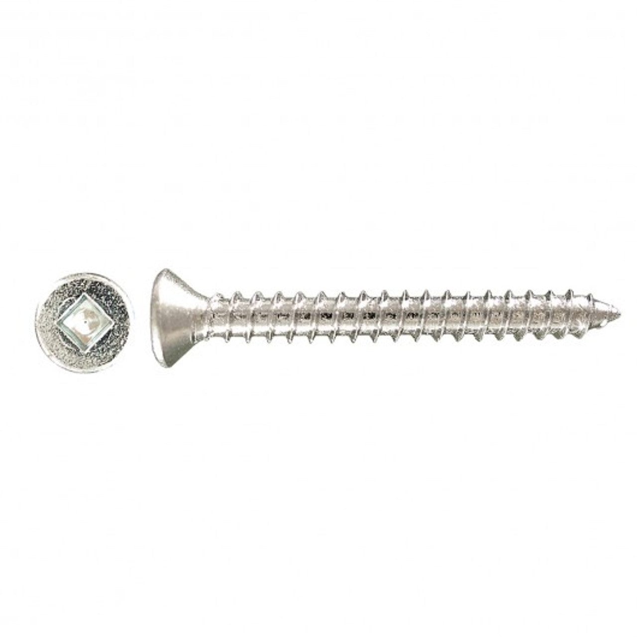 H Paulin #10 x 2" Flat Socket, Zinc Plated Countersunk Steel Tapping Screws- 100 Pcs