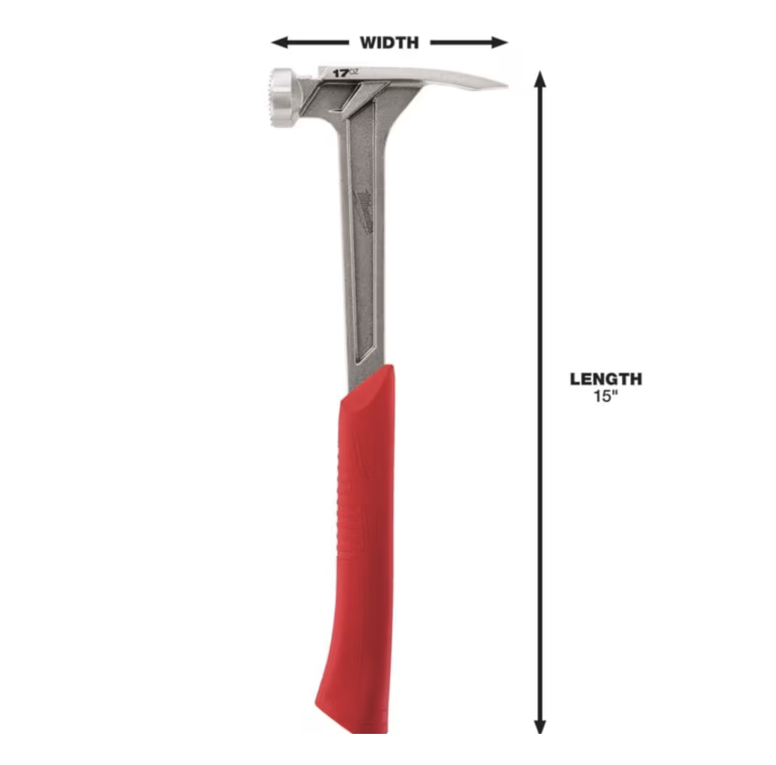 48-22-9016 Milwaukee 17oz Milled Face Hammer