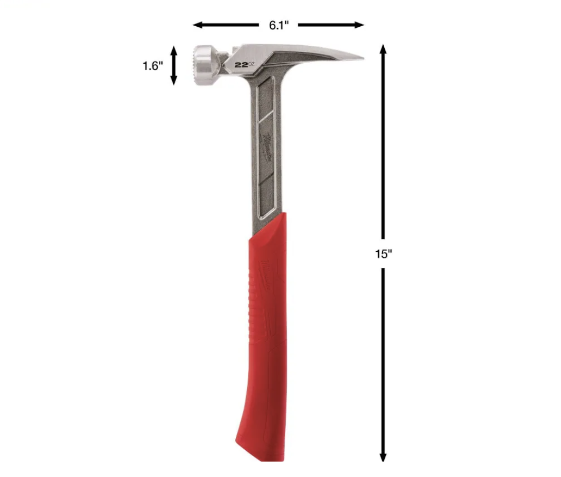 48-22-9022 Milwaukee 22 oz Milled Face Hammer