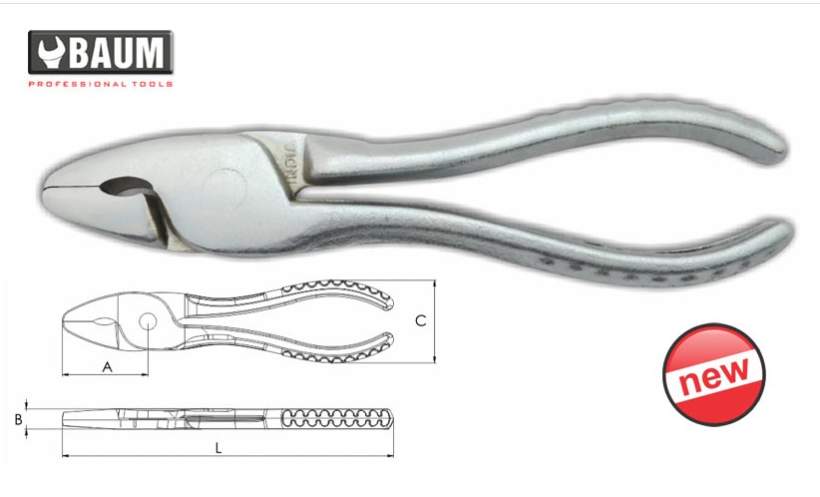 39 Spring Pliers (Thumbnail with Screw) , Steel- 7" / 180 MM