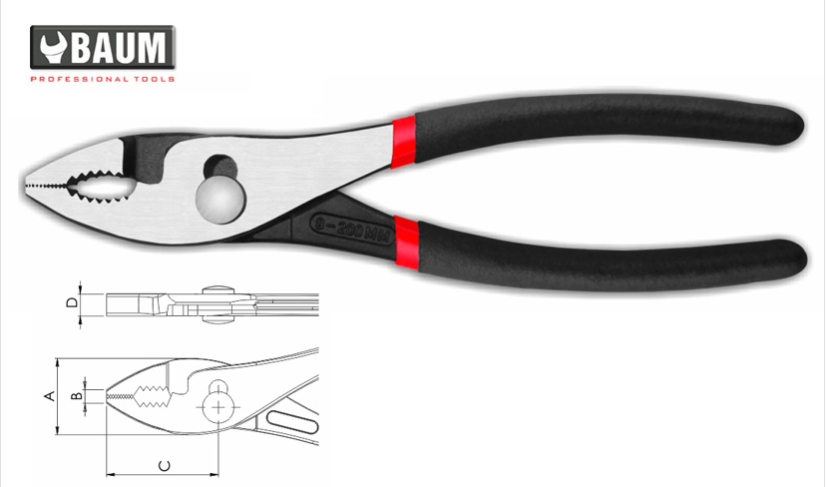 17 Slip Joint Pliers, Steel- C60, Finish- Polished 8" / 200 MM