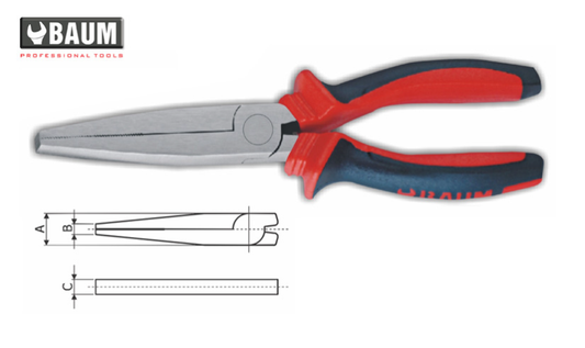 7 Flat Nose Pliers, Steel- C60, Finish- Polished 8" / 200 MM