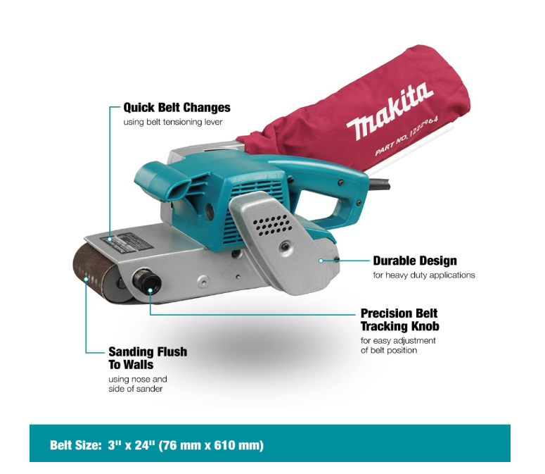 9924DB 3" X 24" Belt Sander