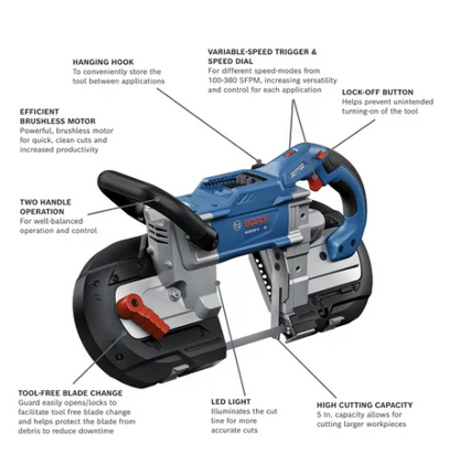 GCB18V-5N Bosch 18V Cordless Deep Cut Band Saw