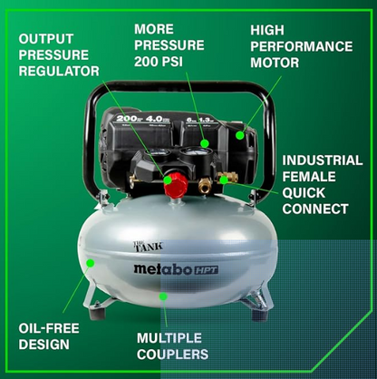 EC914SM 6GAL 200PSI PANCAKE COMPRESSOR