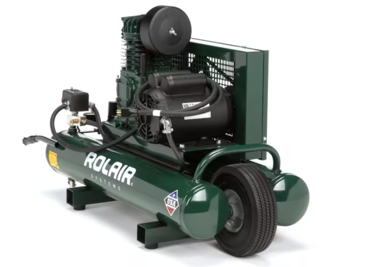 5715K17-0143 Rolair 1.5-HP 9-Gallon Electric Dual Voltage Wheelbarrow Air Compressor (115-230V 1-Phase)