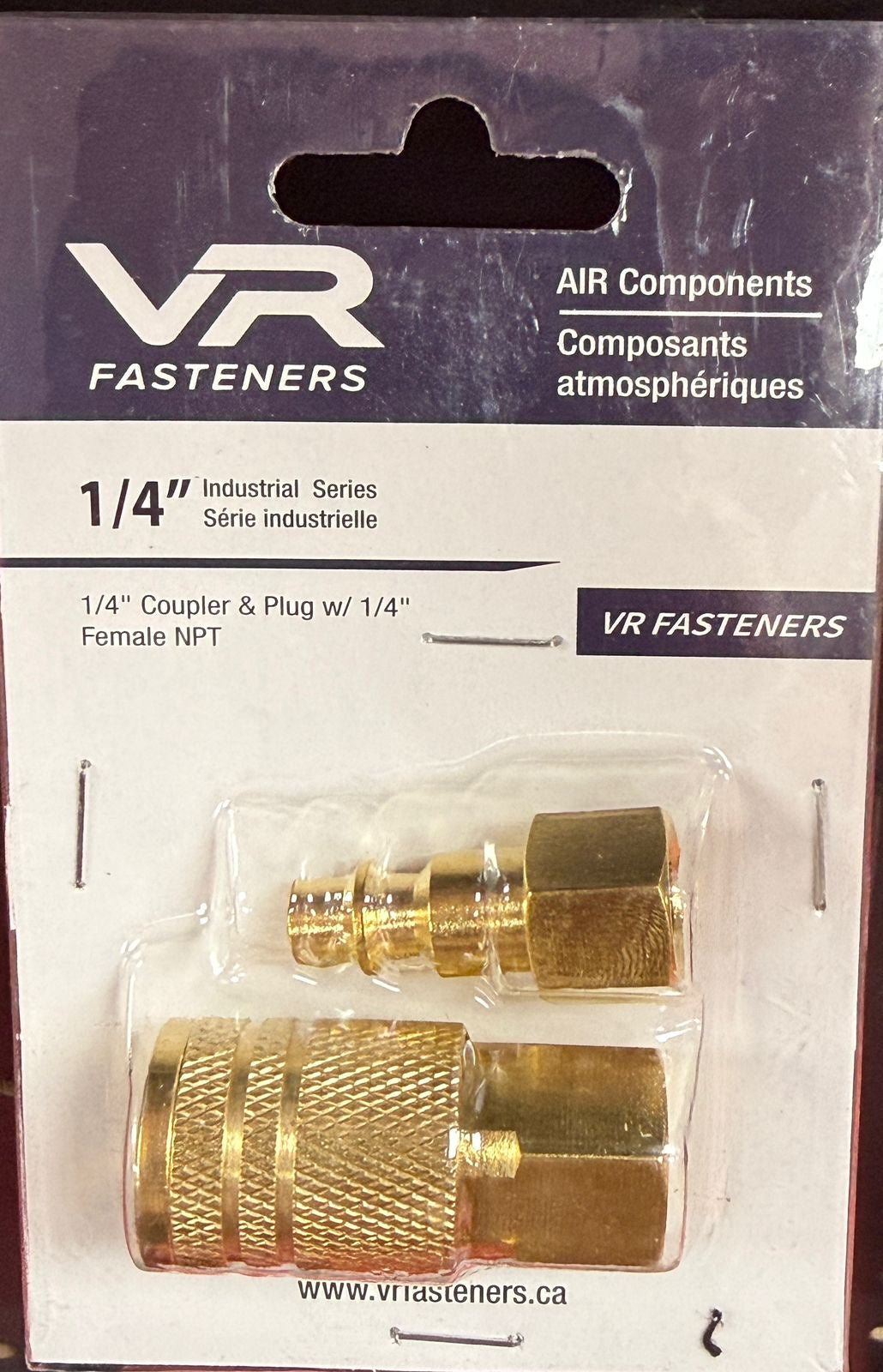 VR (Brass)  1/4  Coupler & Plug w/ 1/4 Female NPT