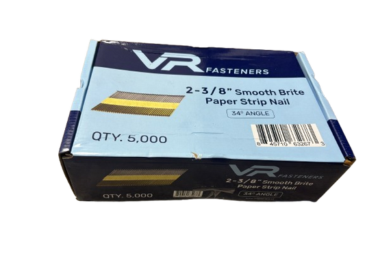 VR 2-3/8'' Smooth Brite Paper Strip Nail 34D-5M