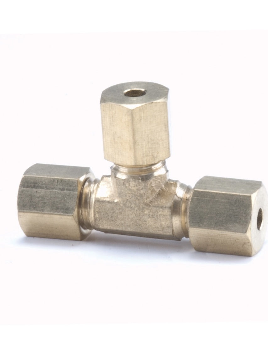 Hillman D64-6-4 3/8"x3/8"x1/4" Compression Reducing Tee Brass 1Pcs
