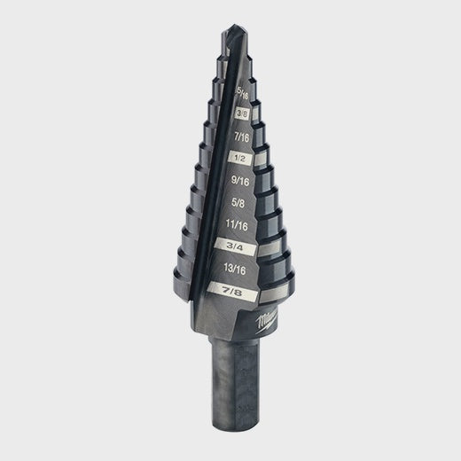 Milwaukee 4 Step Drill Bit, 3/16" - 7/8" by 1/16"