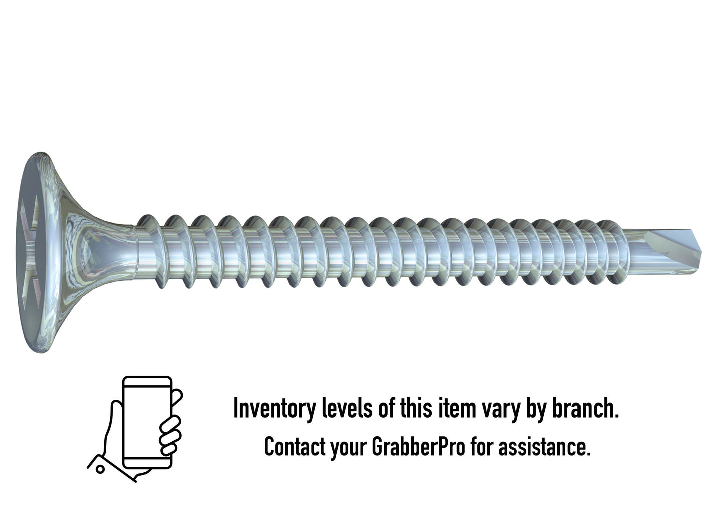 6 x 1-7/8-in Phillips, Bugle Head, Fine Thread, Drill Point Clear Zinc Screws (Collated)