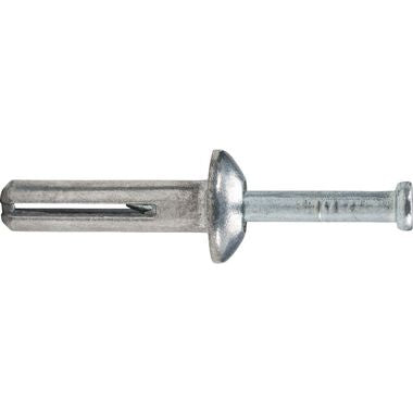 02808-PWR Zamac Nailin Nail Drive Anchor, 1/4" Dia., 1" L, Alloy Steel Zinc Plated, 100 PK