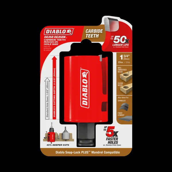 Diablo 1-3/4" Demo Demon™ Carbide Teeth Rough-In Hole Saw