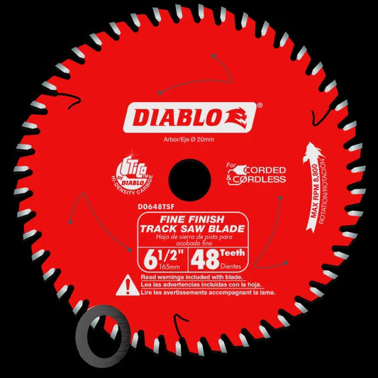 D0648TSF Diablo 6-1/2 48-Teeth Track Saw Blade for Fine Finish and Plywood