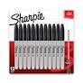 80097207 12Pk Permanent Marker Black Fine Tip