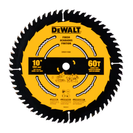 DWA11060 10 in. 60T Finish Circular Saw Blade