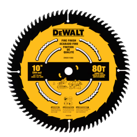 DWA11080 DEWALT 10 IN 80T SAW BLADE