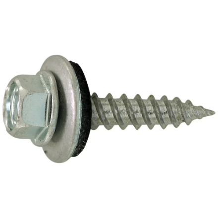 H Paulin 537-607 10x2 -inch Hex Head Self-Sealing Roofing / Siding Screws - Zinc Plated - 100pcs